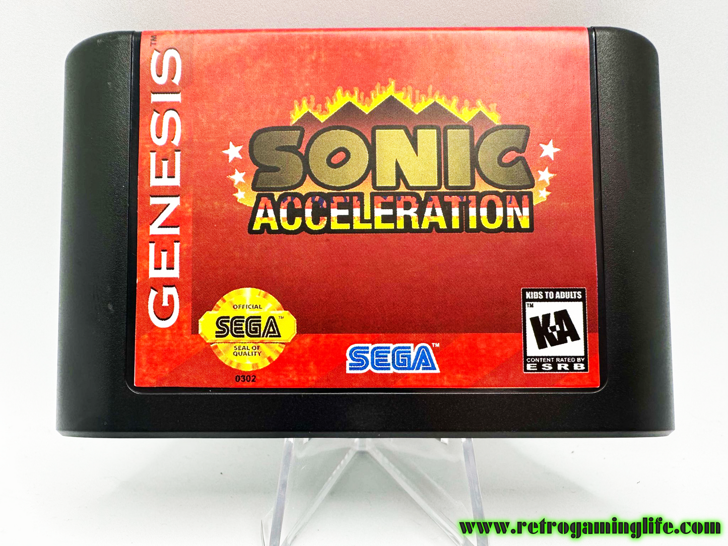 Sonic Acceleration Sega Genesis Reproduction Video Game Cart