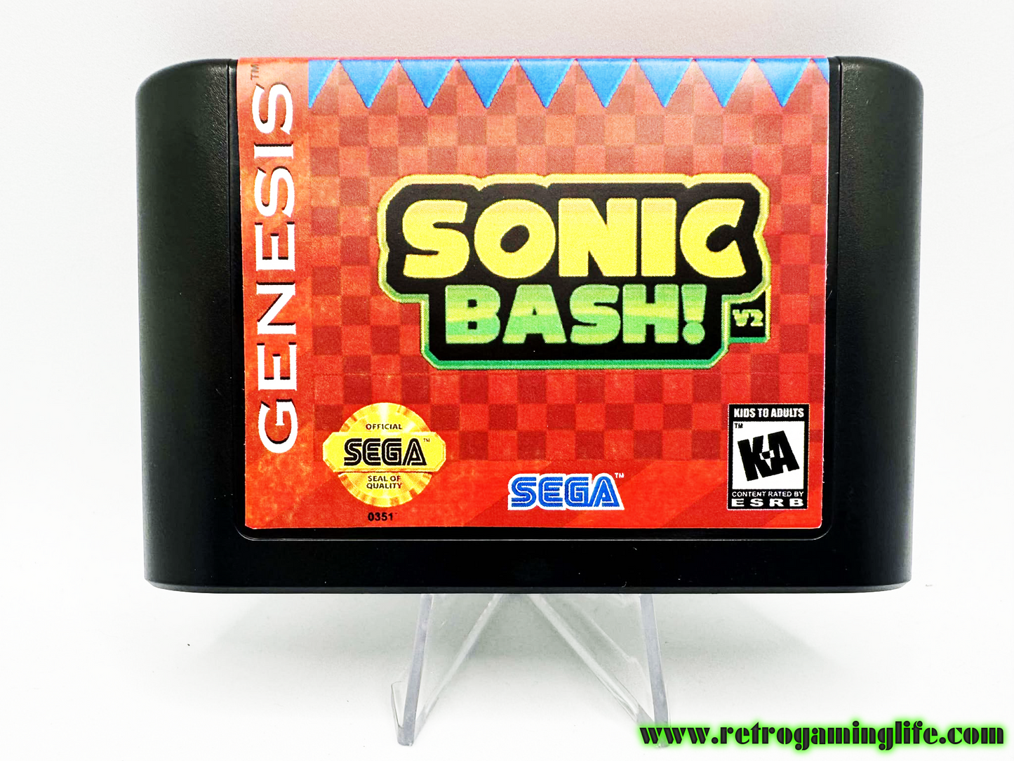 Sonic Bash Sega Genesis Video Game Cart