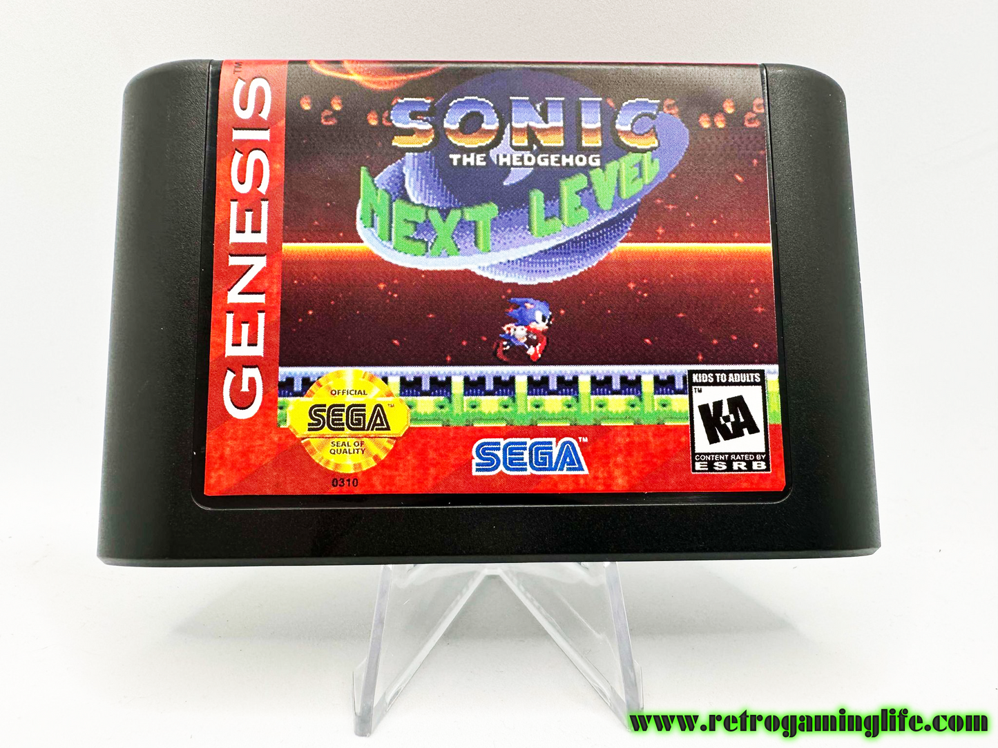 Sonic the Hedgehog Next Level Sega Genesis Reproduction Video Game Cart