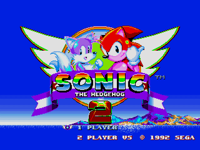 Sonic the Hedgehog 2 Rainbow Edition Sega Genesis Reproduction Video Game Cart