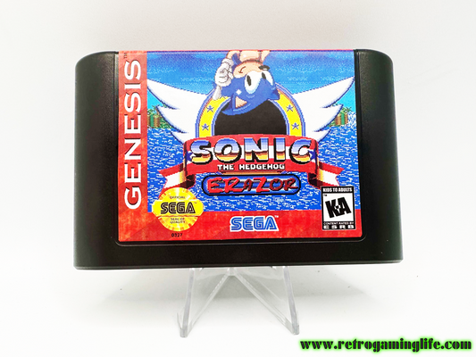 Sonic Erazor 7 Sega Genesis Reproduction Video Game Cart