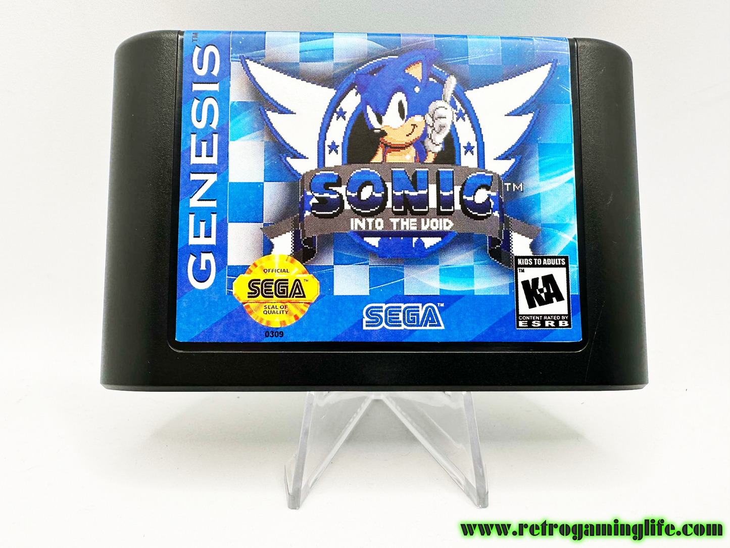 Sonic Into the Void Sega Genesis Video Game Reproduction Cart