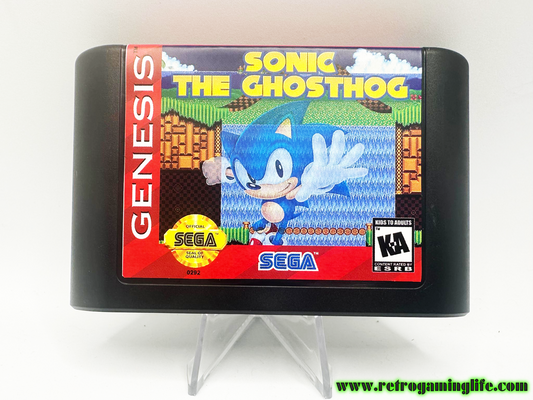 Sonic the Ghosthog Sega Genesis Repro Game Cart