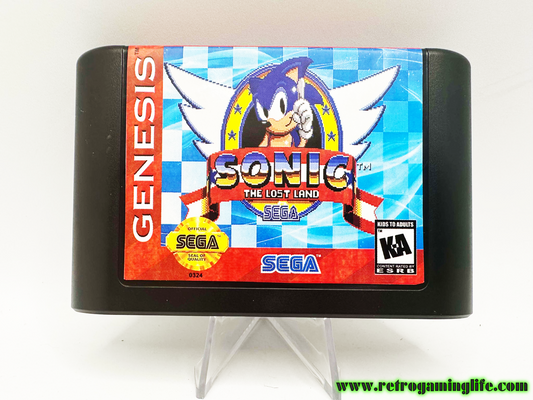 Sonic the Lost Land Sega Genesis Reproduction Video Game Cart