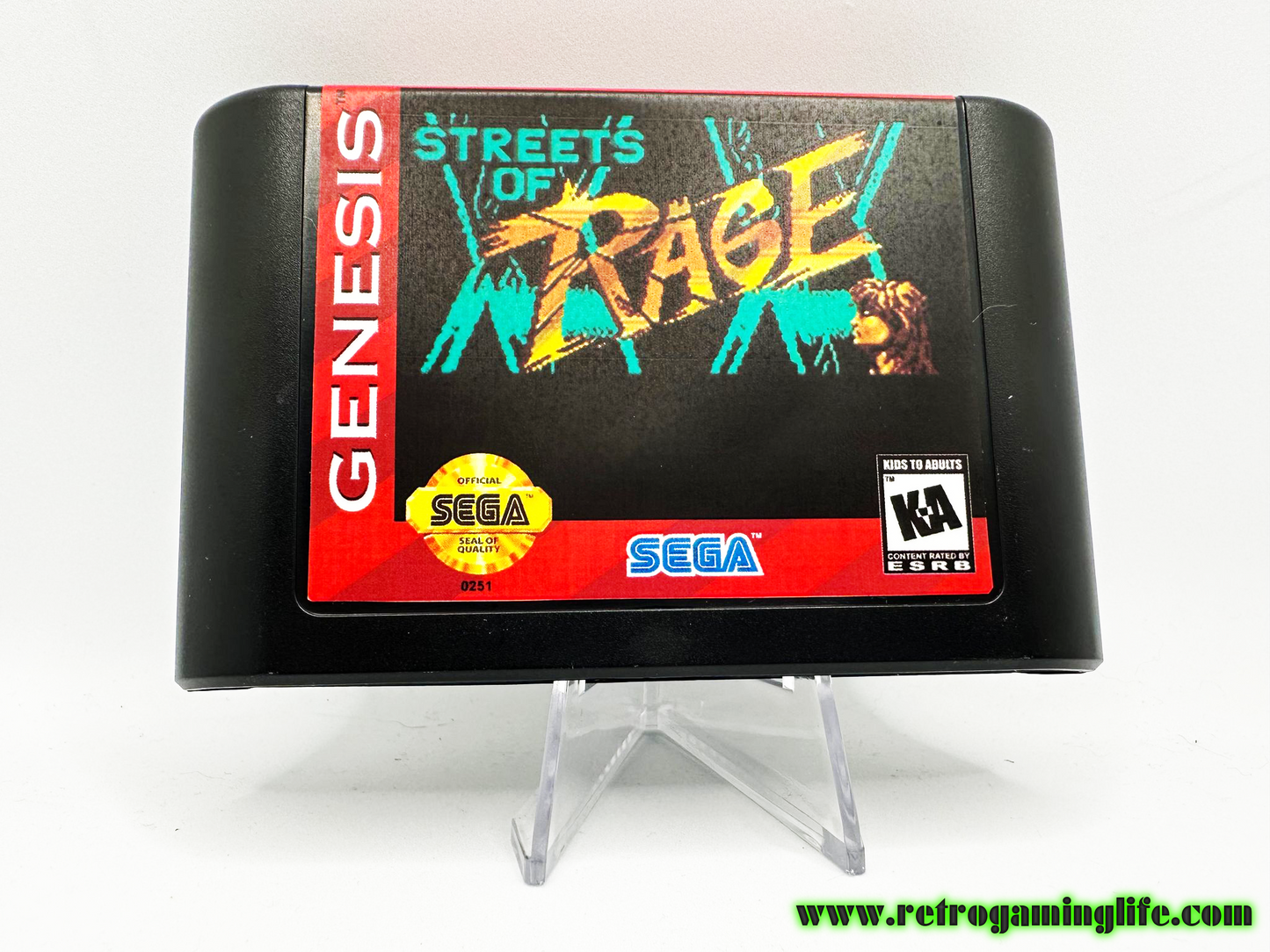 Streets of Rage Double X Sega Genesis Repro Game Cart
