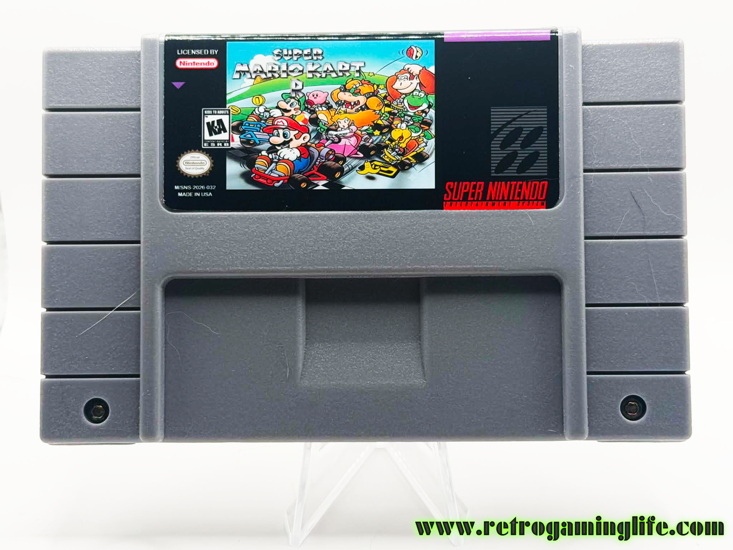 Super Mario Kart R SNES Reproduction Cartridge