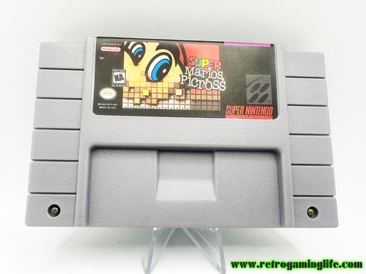 Super Mario Picross English SNES Reproduction Video Game Cart