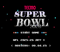 Tecmo Super Bowl 2026 (NES) Rev 1