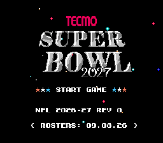 Tecmo Super Bowl 2027 NES Reproduction