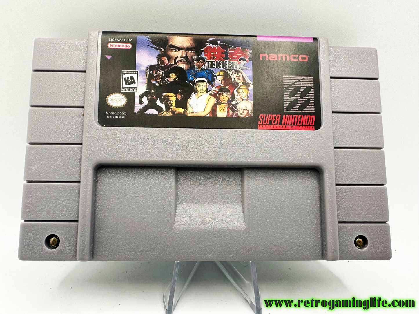 Tekken 2 SNES Fighting Game Cart Repro