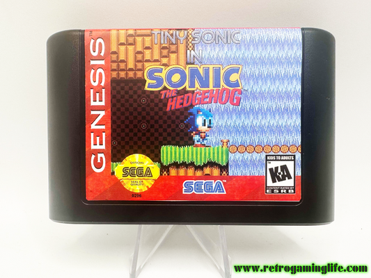 Tiny Sonic in Sonic the Hedgehog Sega Genesis Reproduction Game Cart