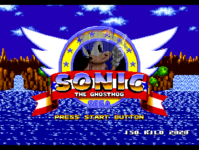 Sonic the Ghosthog Sega Genesis Repro Game Cart