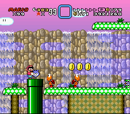 Super Mario World The Secret of the 7 Golden Statues Cart Cut