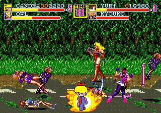 Girl's Paradise in Streets of Rage 2 Sega Genesis Beat &#39;em Up Repro Game