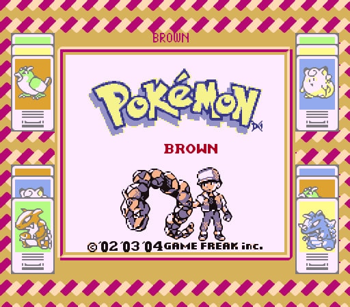 Pokemon Brown Version Gameboy Game