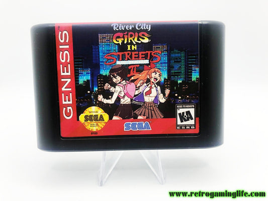 River City Girls in Streets of Rage 2 Sega Genesis Game Cart