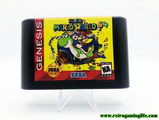 Super Mario World 64 Sega Genesis Game