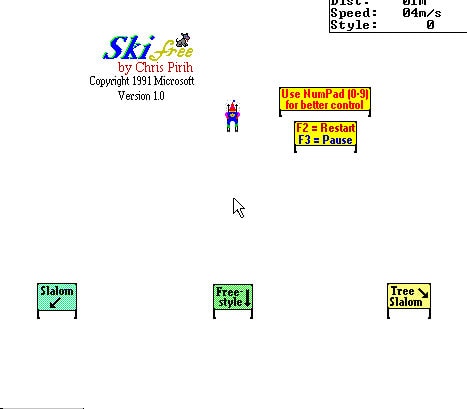 Ski Free DOS Windows 3.11 Game Classic Floppy Disk