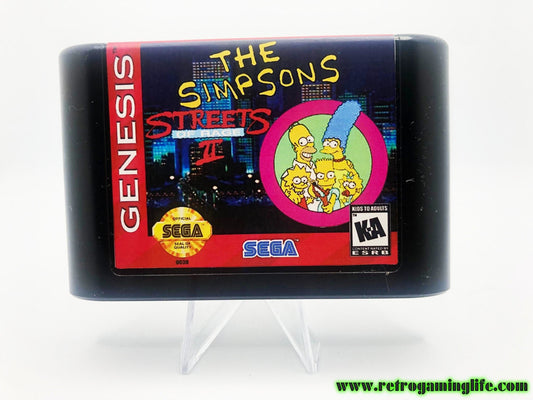 The Simpsons in Streets of Rage 2 Sega Genesis Beat &#39;em up Classic Game