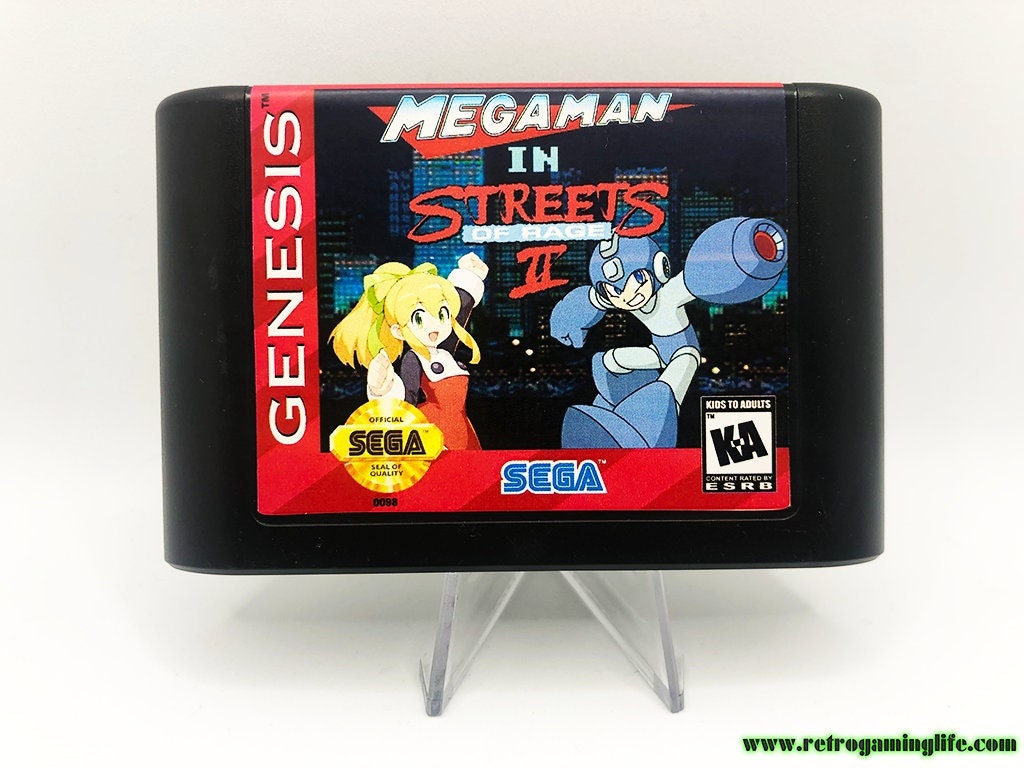 Mega Man in Streets of Rage 2 Sega Genesis Game