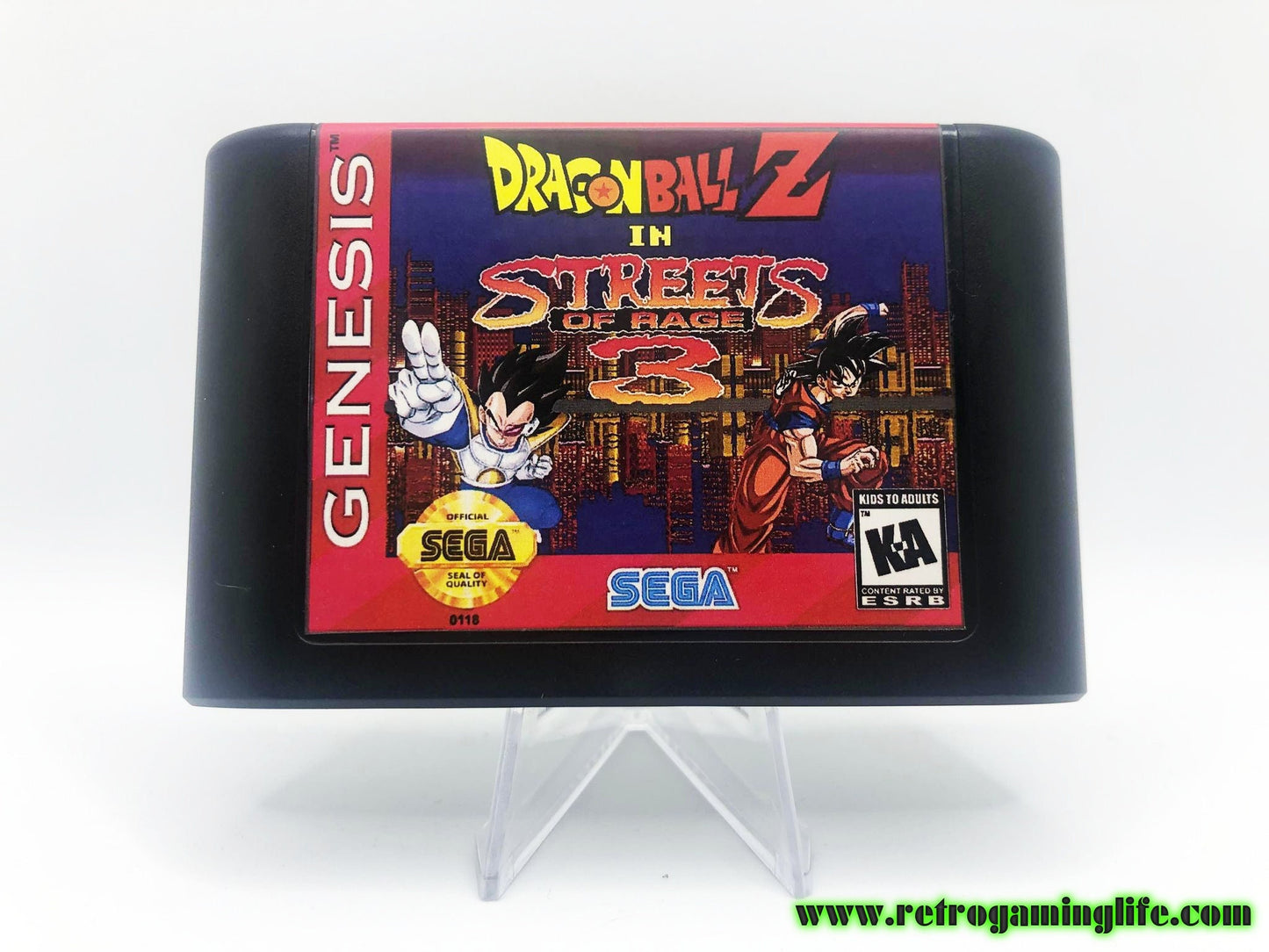 Dragon Ball Z in Streets of Rage 3 Sega Genesis Cart Game Beat 'em Up