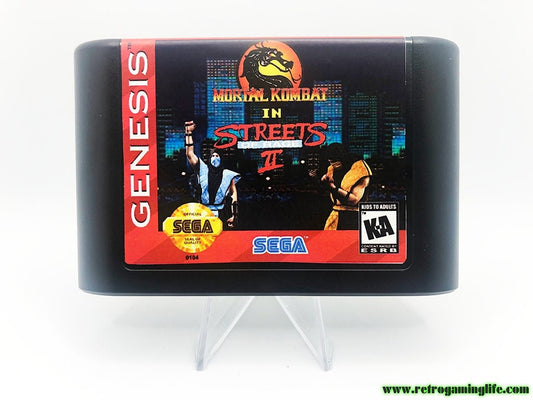 Mortal Kombat in Streets of Rage 2 Sega Genesis Game Cart