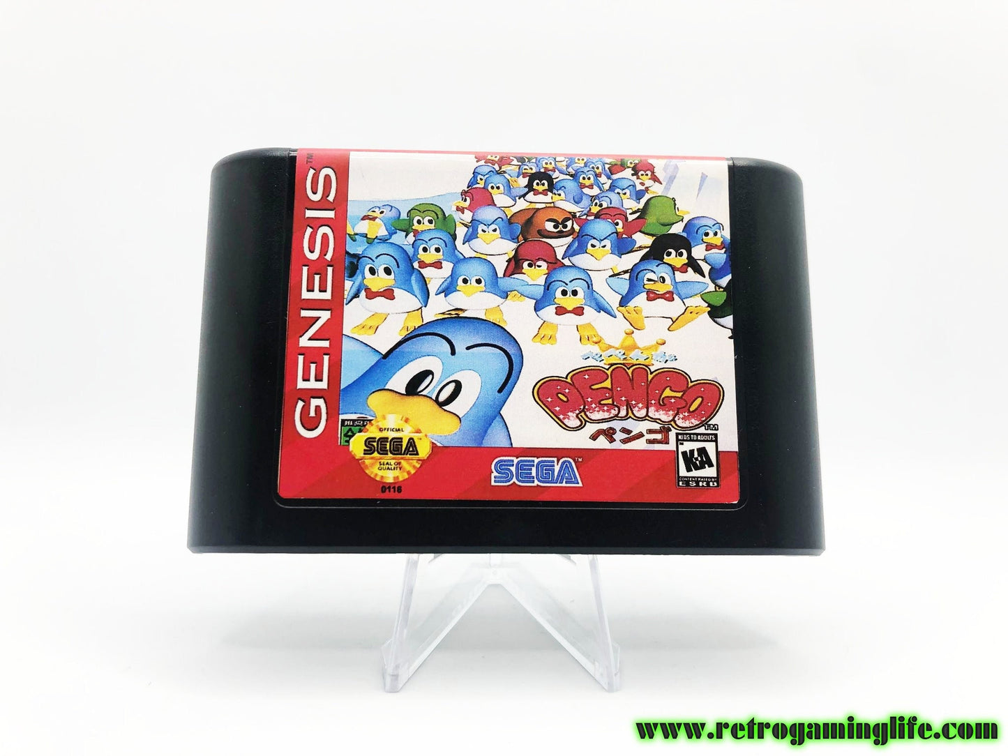 Pepenga Pengo Sega Genesis Game Cart Puzzler
