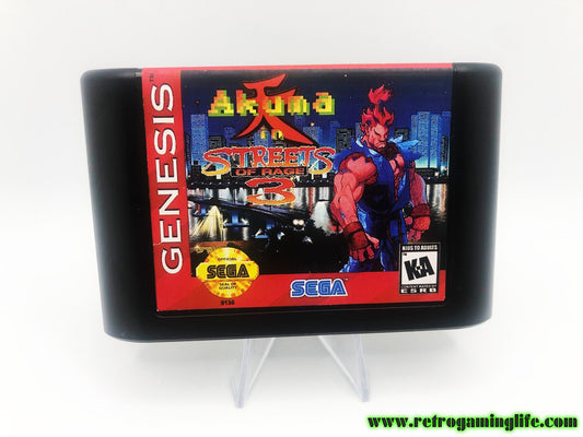 Akuma in Streets of Rage 3 Sega Genesis Game Cart