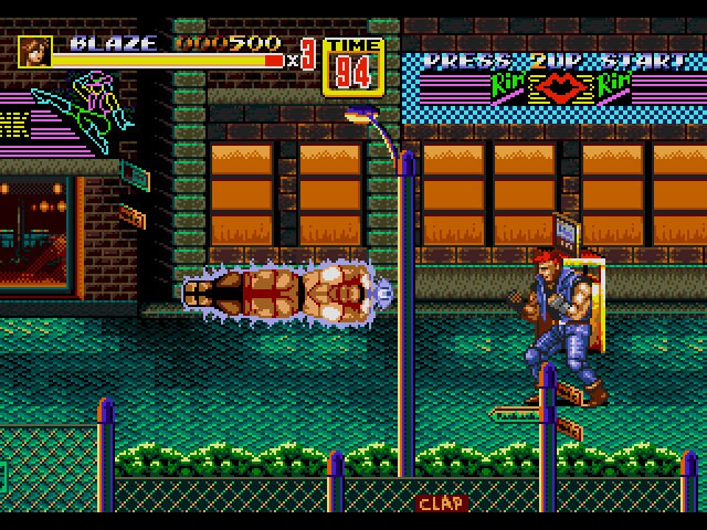 Street Fighter 2 in Streets of Rage 2 Bad Guy Edition Sega Genesis Game Cart