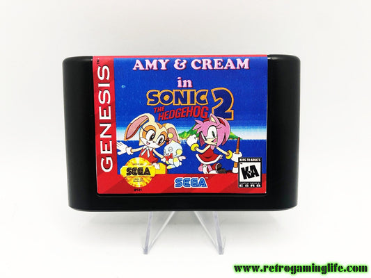 Amy and Cream in Sonic the Hedgehog 2 Sega Genesis Game Cart
