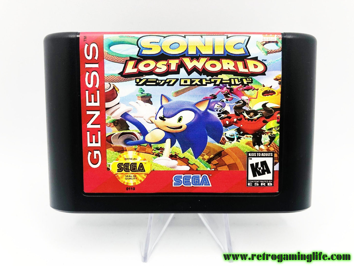 Sonic Lost World Sega Genesis Game Cart Repro