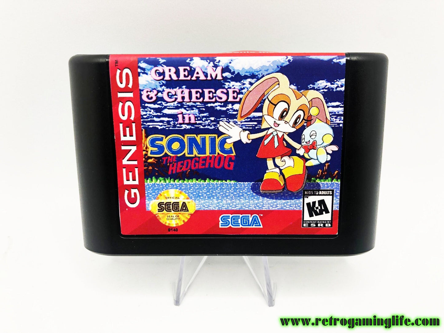 Cream and Cheese in Sonic 1 Sega Genesis Game Cart