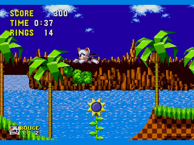 Rouge the Bat in Sonic the Hedgehog Sega Genesis Game Cart Repro