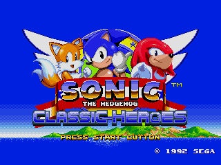 Sonic Classic Heroes Sega Genesis Repro Game Cart
