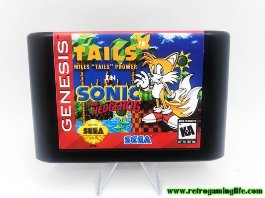 Tails in Sonic the Hedgehog Sega Genesis Game Cart Repro