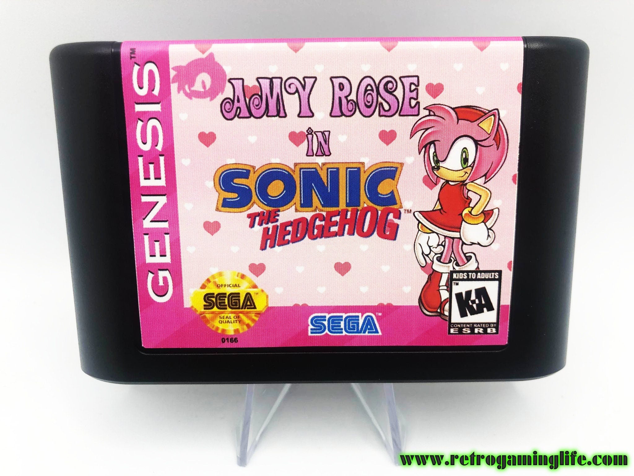 Amy Rose in Sonic the Hedgehog Sega Genesis Game Cart Repro ...