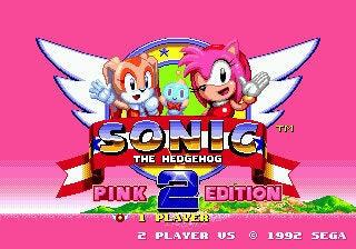 Sonic the Hedgehog 2 Pink Edition Sega Genesis Game Cart Repro