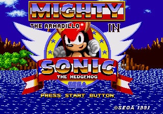 Mighty the Armadillo in Sonic the Hedgehog Sega Genesis Game Cart Repro