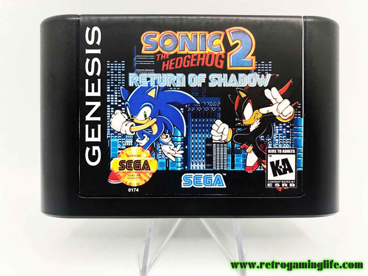 Sonic the Hedgehog 2 Return of Shadow Sega Genesis Game Repro Cart
