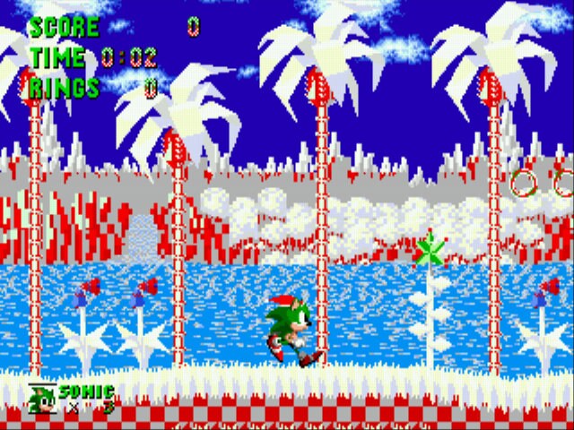 Sonic the Hedgehog Christmas Edition Sega Genesis Repro Game Cart