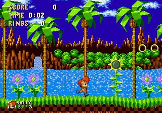 Sally Acorn in Sonic the Hedgehog Sega Genesis Game Repro Cart Game