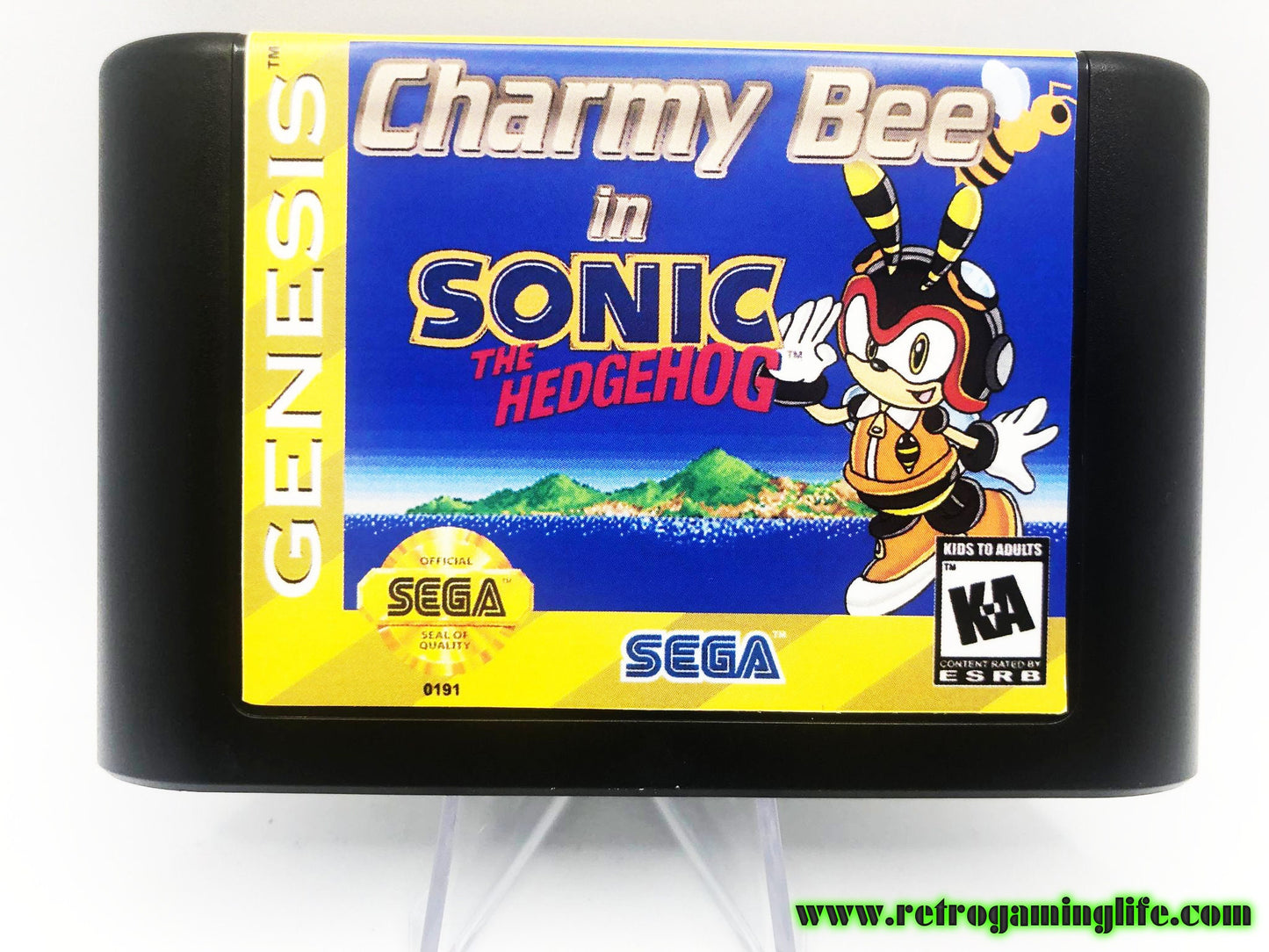 Charmy the Bee in Sonic the Hedgehog Sega Genesis Repro Game Cart
