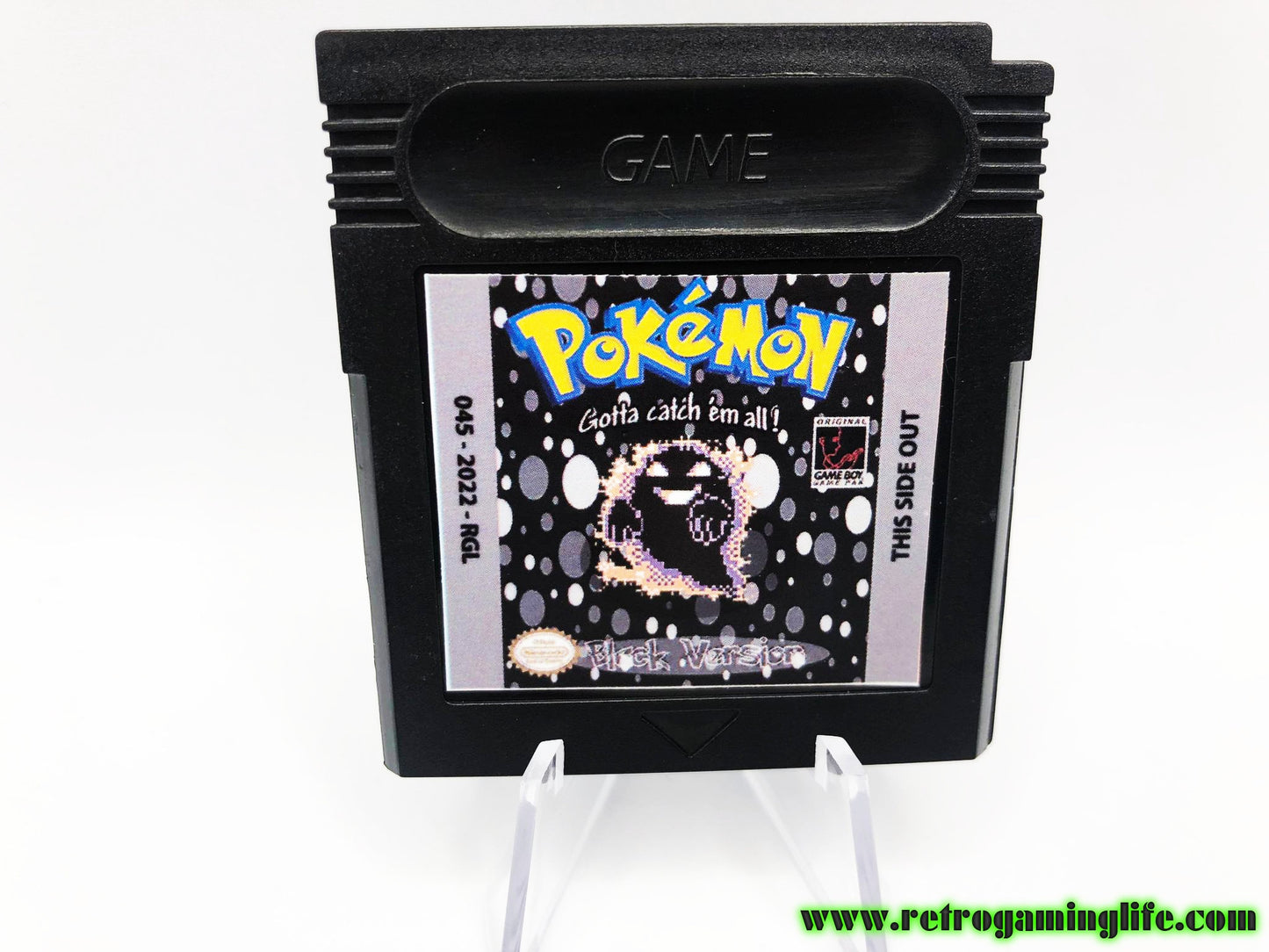 Pokemon Black Version Gameboy Repro Game Cart