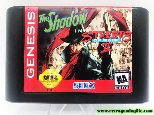 The Shadow in Streets of Rage 2 Sega Genesis Game Repro Cart