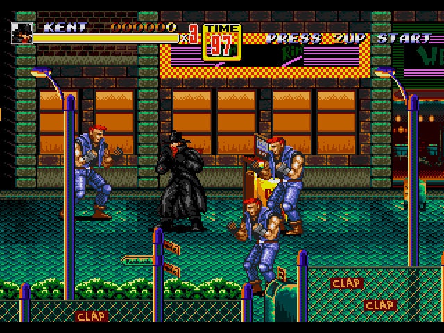 The Shadow in Streets of Rage 2 Sega Genesis Game Repro Cart