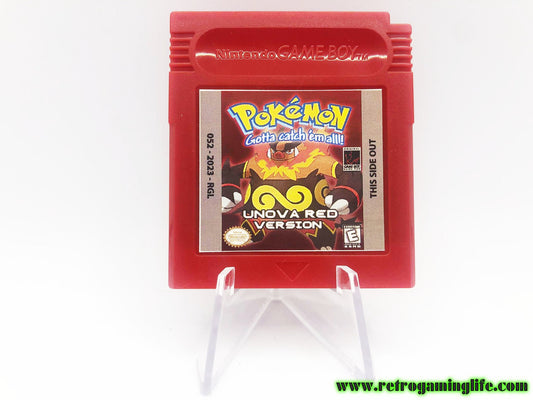 Pokemon Unova Red Version Repro Gameboy Game Cart